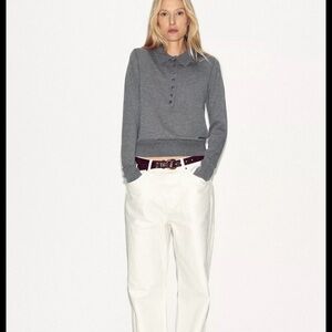 Zara Gray Cowl Neck Sweater